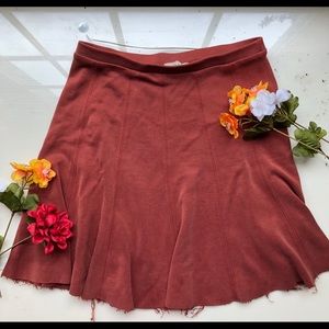 Dark tan Silence + Noise soft skirt, nice texture